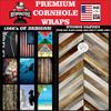 Beerpongtoss Cornhole Board Wraps, Cornhole Decals and Wraps for Boards (Set of 2), Cornhole Skins for Boards, Cornhole Board Covers (Wood Grain Arrow) view 4