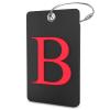 Shacke Luggage Tag Initial - Fully Bendable Tag w/Stainless Steel Loop - Black (Letter B) view 1