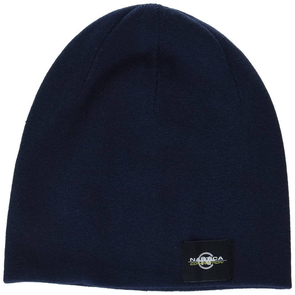 Nautica Competition Sustainably Crafted Logo Beanie,Navy,OSZ