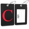 Shacke Luggage Tag Initial - Fully Bendable Tag w/Stainless Steel Loop - Black (Letter C) view 2