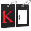 Shacke Luggage Tag Initial - Fully Bendable Tag w/Stainless Steel Loop - Black (Letter K) view 2
