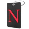 Shacke Luggage Tag Initial - Fully Bendable Tag w/Stainless Steel Loop - Black (Letter N) view 1