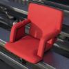 EMMA + OLIVER Folding Stadium Chair with Armrests - Red Padded Back & Seat - 6 Recline Positions - Backpack Straps - Lightweight Metal Frame - Storage Pockets view 4