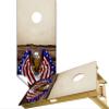 Beerpongtoss Cornhole Board Wraps, Cornhole Decals and Wraps for Boards (Set of 2), Cornhole Skins for Boards, Cornhole Board Covers (Split Wood American Eagle) view 1