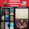 Beerpongtoss Cornhole Board Wraps, Cornhole Decals and Wraps for Boards (Set of 2), Cornhole Skins for Boards, Cornhole Board Covers (Split Wood American Eagle) view 4