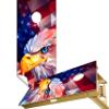 Beerpongtoss Cornhole Board Wraps, Cornhole Decals and Wraps for Boards (Set of 2), Cornhole Skins for Boards, Cornhole Board Covers (Eagle Art Flag) view 1