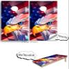 Beerpongtoss Cornhole Board Wraps, Cornhole Decals and Wraps for Boards (Set of 2), Cornhole Skins for Boards, Cornhole Board Covers (Eagle Art Flag) view 3