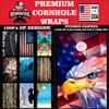Beerpongtoss Cornhole Board Wraps, Cornhole Decals and Wraps for Boards (Set of 2), Cornhole Skins for Boards, Cornhole Board Covers (Eagle Art Flag) view 4