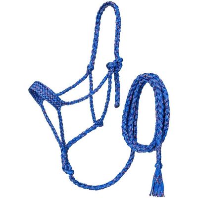 Coolhorse Tough 1 Pony Funfetti Mule Tape Halter w/ 10' Lead (Royal Blue)