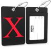 Shacke Luggage Tag Initial  Fully Bendable Tag w/Stainless Steel Loop - Black (Letter X) view 2