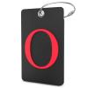 Shacke Luggage Tag Initial - Fully Bendable Tag w/Stainless Steel Loop - Black (Letter O) view 1