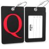 Shacke Luggage Tag Initial - Fully Bendable Tag w/Stainless Steel Loop - Black (Letter Q) view 2