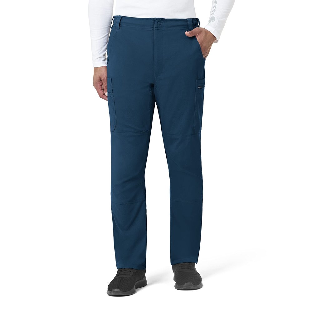 Carhartt Rugged Flex Peak Men's Straight Leg Cargo Scrub Pant, Caribbean Blue, S