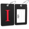 Shacke Luggage Tag Initial - Fully Bendable Tag w/Stainless Steel Loop - Black (Letter I) view 2