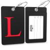 Shacke Luggage Tag Initial - Fully Bendable Tag w/Stainless Steel Loop - Black (Letter L) view 2