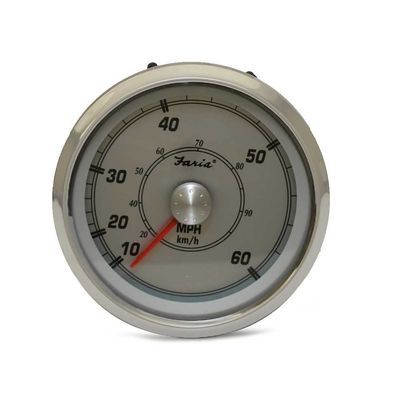 Faria Boat Speedometer Gauge SE9982A | 3 1/4 Inch Silver
