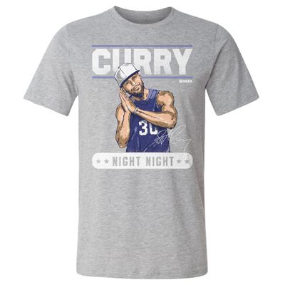 500 LEVEL Steph Curry Shirt - Steph Curry Golden State Night Night WHT (Heather Gray, Small)