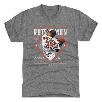 500 LEVEL Adley Rutschman T-Shirt (Premium Men's T-Shirt, XX-Large, Tri Gray) - Adley Rutschman Baltimore Diamond Name WHT