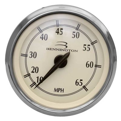 Faria Boat Speedometer Gauge SEK027A | Bennington 3 1/4 Inch Cream