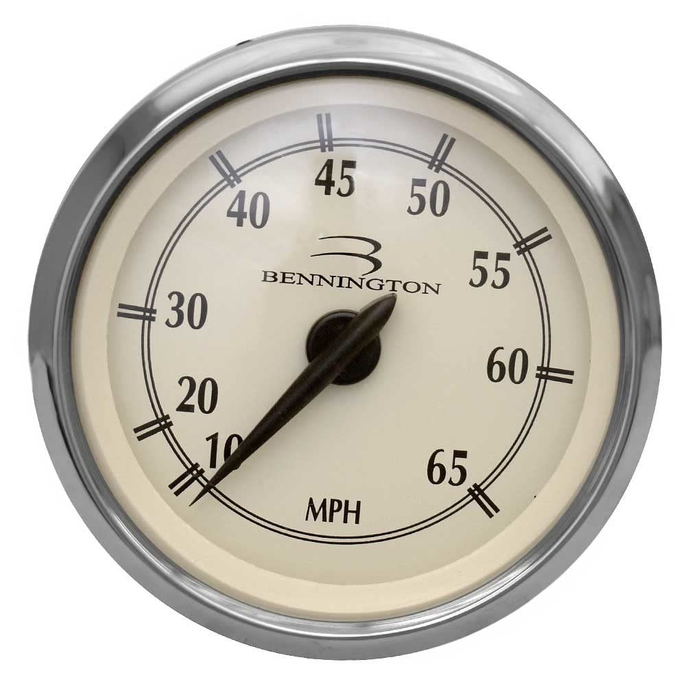 Faria Boat Speedometer Gauge SEK027A | Bennington 3 1/4 Inch Cream