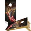 Beerpongtoss Cornhole Board Wraps, Cornhole Decals and Wraps for Boards (Set of 2), Cornhole Skins for Boards, Cornhole Board Covers (Eagle Holding Flag) view 1
