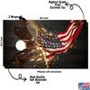 Beerpongtoss Cornhole Board Wraps, Cornhole Decals and Wraps for Boards (Set of 2), Cornhole Skins for Boards, Cornhole Board Covers (Eagle Holding Flag) view 2