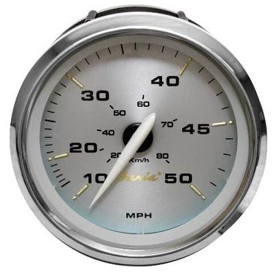 Faria Boat Speedometer Gauge SE9843A | Kronos Silver 3 3/8 Inch