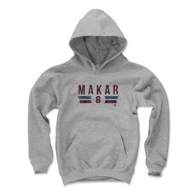 500 LEVEL Cale Makar Youth Sweatshirt (Youth Hoodie, Large, Gray) - Cale Makar Colorado Font