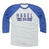 500 LEVEL Brandon Hagel 3/4 Sleeve T-Shirt (Baseball Tee, XXX-Large, Royal/Ash) - Brandon Hagel Tampa Bay Font view 1
