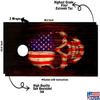 Beerpongtoss Cornhole Board Wraps, Cornhole Decals and Wraps for Boards (Set of 2), Cornhole Skins for Boards, Cornhole Board Covers (Wood American Skull) view 2