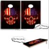 Beerpongtoss Cornhole Board Wraps, Cornhole Decals and Wraps for Boards (Set of 2), Cornhole Skins for Boards, Cornhole Board Covers (Wood American Skull) view 3