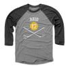500 LEVEL Dave Reid 3/4 Sleeve T-Shirt (Baseball Tee, XXX-Large, Black/Heather Gray) - Dave Reid Boston 17 Sticks WHT view 1