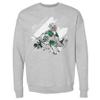 500 LEVEL Jake Oettinger Sweatshirt (Crew Sweatshirt, XX-Large, Heather Gray) - Jake Oettinger Dallas Stripes WHT view 1