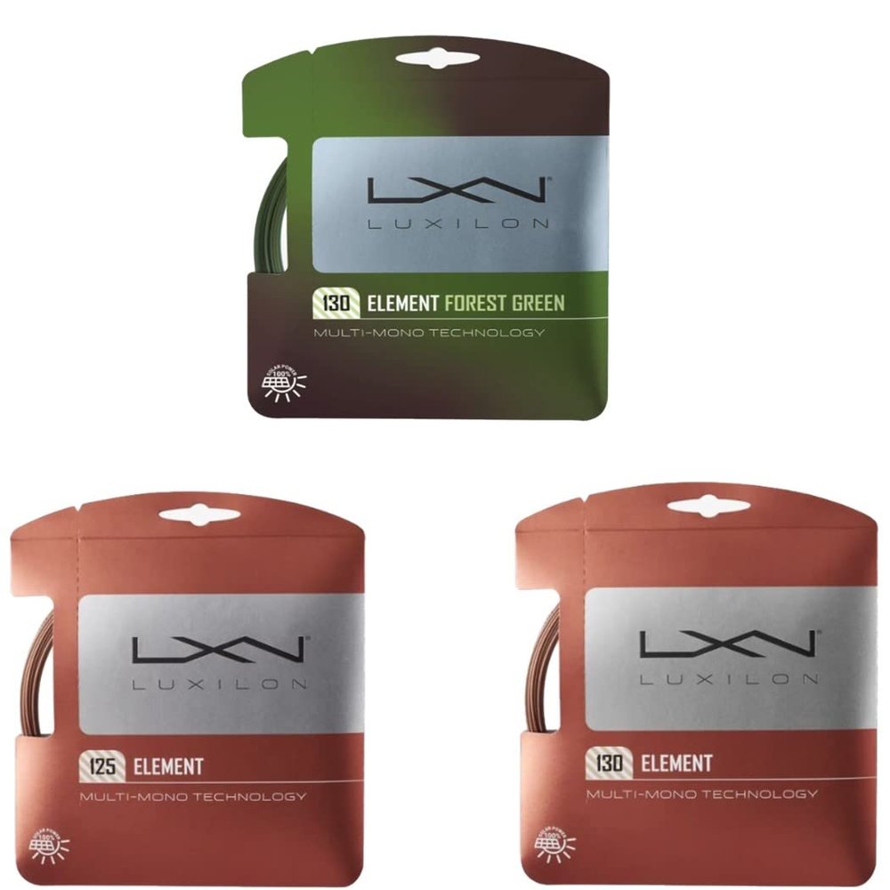 Luxilon Element 130 Tennis String 2-Pack (2 Sets Per Order) - Best String for Durability and Spin