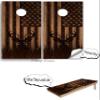 Beerpongtoss Cornhole Board Wraps, Cornhole Decals and Wraps for Boards (Set of 2), Cornhole Skins for Boards, Cornhole Board Covers (Deer Engraved Wood) view 3