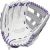 Rawlings | LIERTY ADVANCED Color Series Fastpitch Softball Glove | Left Hand Throw | 12.75' Pro H-Web | White/Purple/Grey view 3