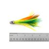 10pcs Zucchini Fish WOW! 4" mini Feather 1/2oz Bullet Chrome Head Trolling Feather unrigged Bait view 2