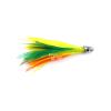 10pcs Zucchini Fish WOW! 4" mini Feather 1/2oz Bullet Chrome Head Trolling Feather unrigged Bait view 3