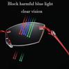 LKP Anti Blue Light Sunglasses + 2.50 Rimless Reading Glasses for Women Transition Photochromic Presbyopia UV Protection (Size : +2.00) view 4
