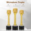 Award Trophies Microphone Trophies with Custom Engraving, Personalized Gold Trophy On Black Base, Souvenirs for Music Hosts, for Karaoke, Singing Competitions, Parties view 2