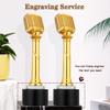 Award Trophies Microphone Trophies with Custom Engraving, Personalized Gold Trophy On Black Base, Souvenirs for Music Hosts, for Karaoke, Singing Competitions, Parties view 3