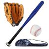 EASY BIG Softball Baseball Bat Set with Glove and Balls - 25 Inch/63cm Aluminum Bat for Pickup Games and Batting Practice view 1