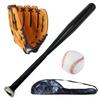 EASY BIG Softball Baseball Bat Set with Glove and Balls - 25 Inch/63cm Aluminum Bat for Pickup Games and Batting Practice view 1