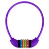 IDEALUX Bike Lock Cable, Bicycle Cable Lock with 4 Digit Combination & Large Lock Head, Resettable Kids Bike Cable Lock, 2 Ft x 1/2 IN, Lock for Bike, Scooter, Skateboard, motorcycle, E Bike (Purple) view 2