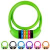 IDEALUX Bike Lock Cable, Bicycle Cable Lock with 4 Digit Combination & Alloy Lock Head, Resettable Kids Bike Cable Lock, 2 Ft x 0.45 IN, Lock for Bike, Scooter, Skateboard, Motorcycle, E Bike (Green) view 2