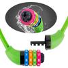 IDEALUX Bike Lock Cable, Bicycle Cable Lock with 4 Digit Combination & Alloy Lock Head, Resettable Kids Bike Cable Lock, 2 Ft x 0.45 IN, Lock for Bike, Scooter, Skateboard, Motorcycle, E Bike (Green) view 4