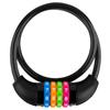 IDEALUX Bike Lock Cable, 4-Digit Combination With Metal Lock Head, Resettable, 2 Feet x 0.45 in, for Bicycle, Scooter, Skateboard, Motorcycle, E-Bike (Black) view 1