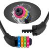 IDEALUX Bike Lock Cable, 4-Digit Combination With Metal Lock Head, Resettable, 2 Feet x 0.45 in, for Bicycle, Scooter, Skateboard, Motorcycle, E-Bike (Black) view 4
