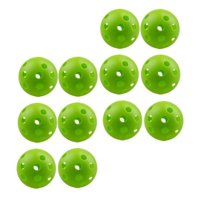BESPORTBLE Golfing Training Balls 12pcs Hollow-Out Balls Pe Material Golfing Practice Tools