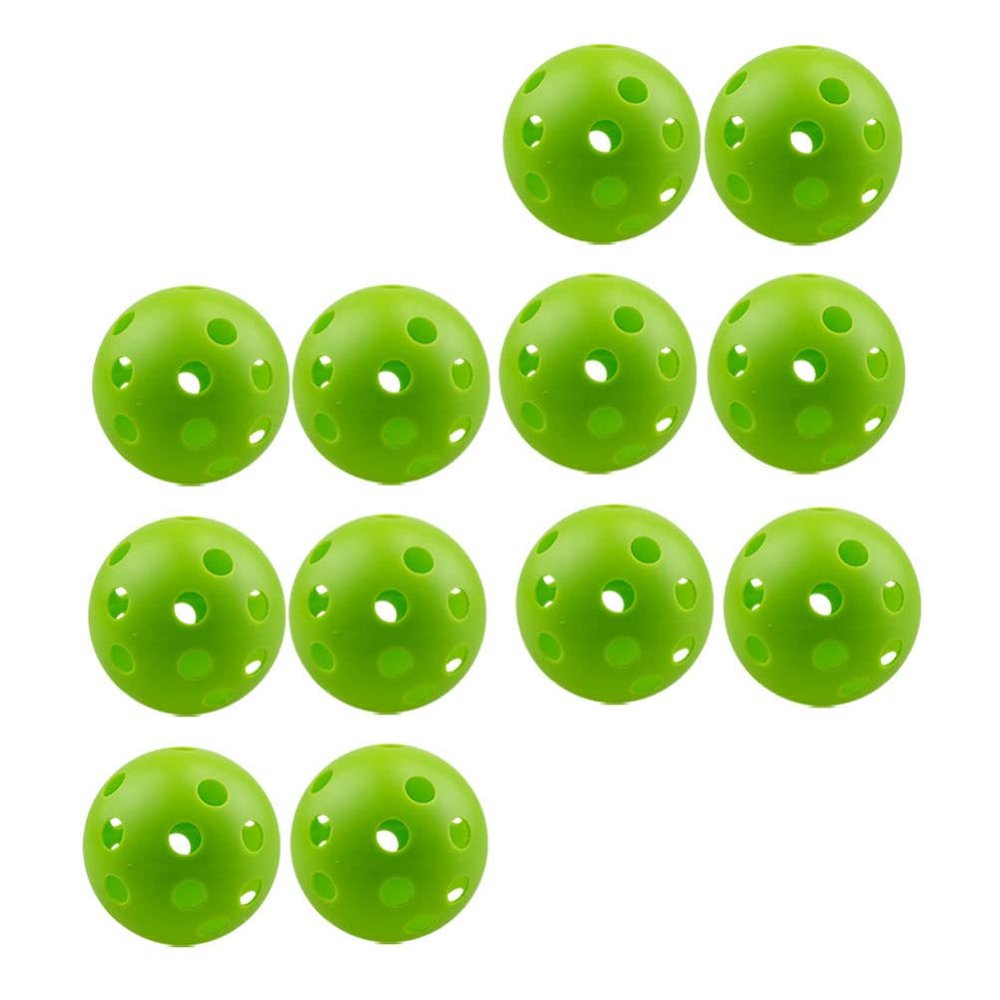 BESPORTBLE Golfing Training Balls 12pcs Hollow-Out Balls Pe Material Golfing Practice Tools